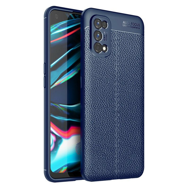 Cover Realme 7 Pro Doppia Linea Litchi Effetto Pelle