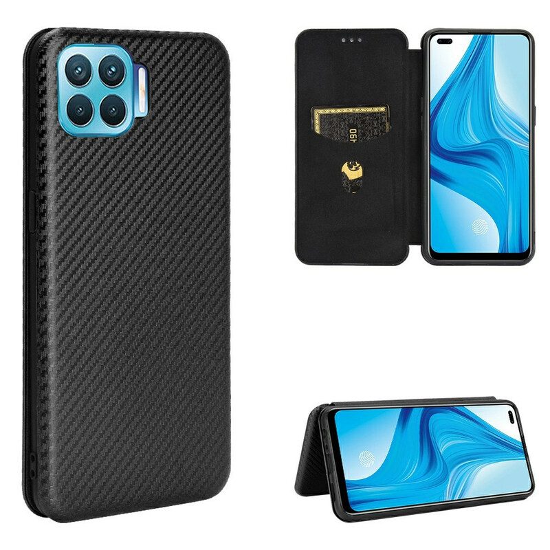 Folio Cover Realme 7 Pro Custodia in pelle Silicone Colorato Al Carbonio