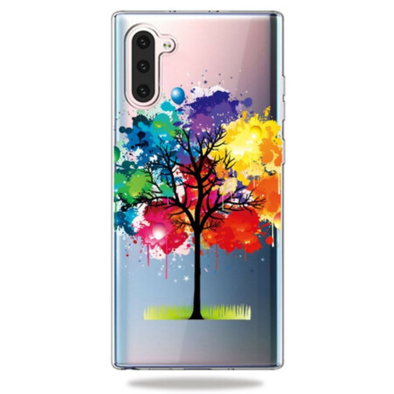 Cover Samsung Galaxy Note 10 Albero Dell'acquerello Senza Soluzione Di Continuità