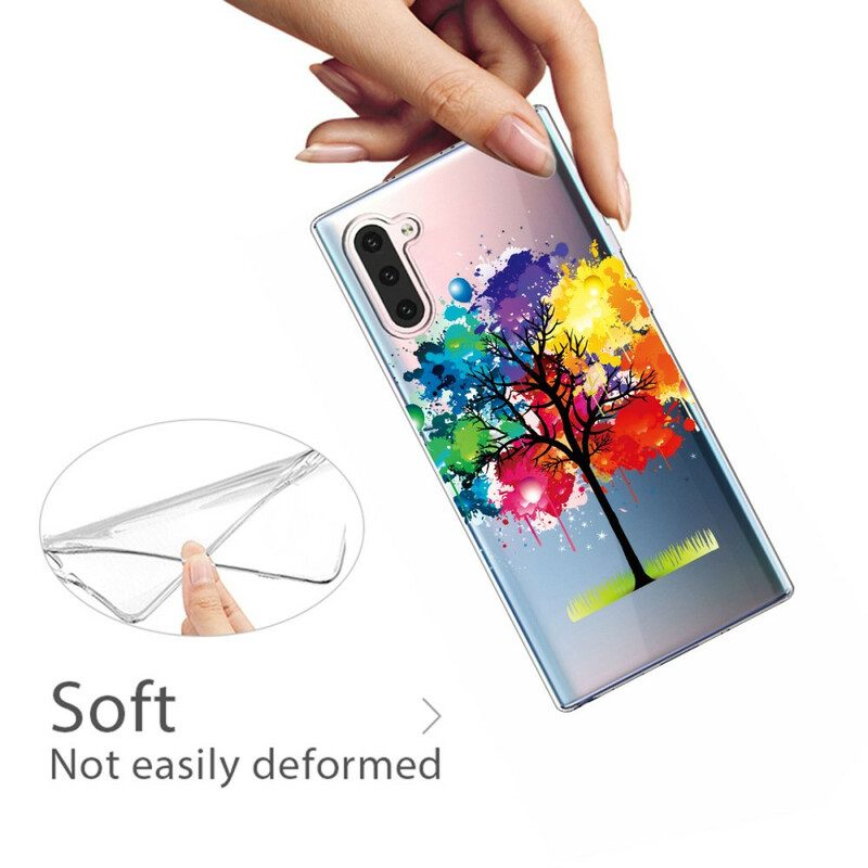 Cover Samsung Galaxy Note 10 Albero Dell'acquerello Senza Soluzione Di Continuità