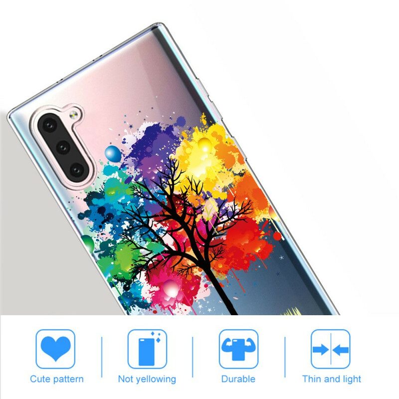 Cover Samsung Galaxy Note 10 Albero Dell'acquerello Senza Soluzione Di Continuità