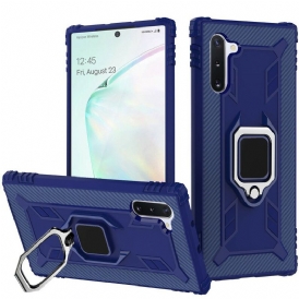 Cover Samsung Galaxy Note 10 Anello E Fibra Di Carbonio