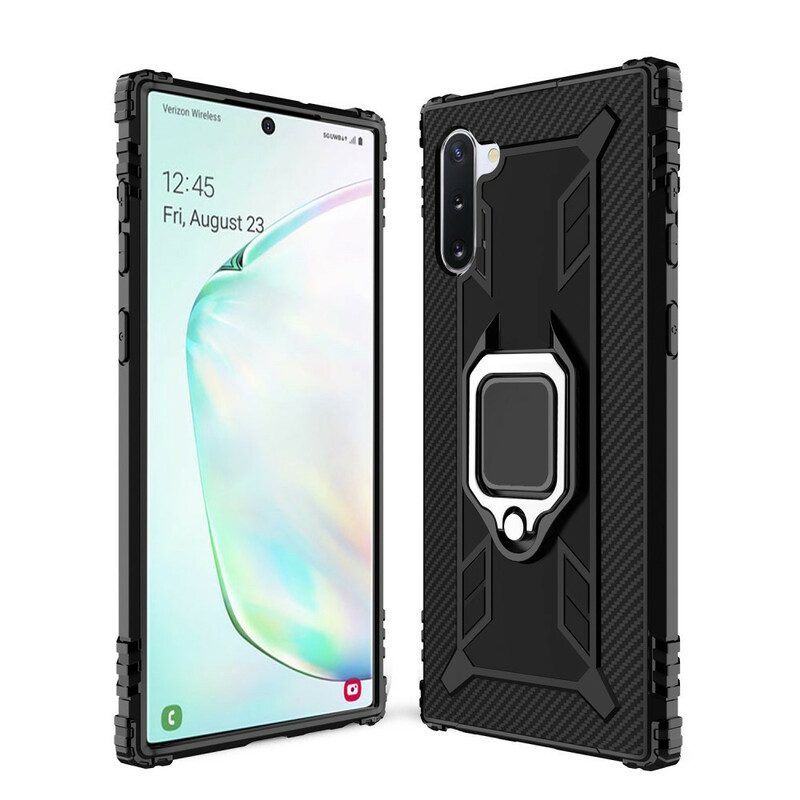 Cover Samsung Galaxy Note 10 Anello E Fibra Di Carbonio