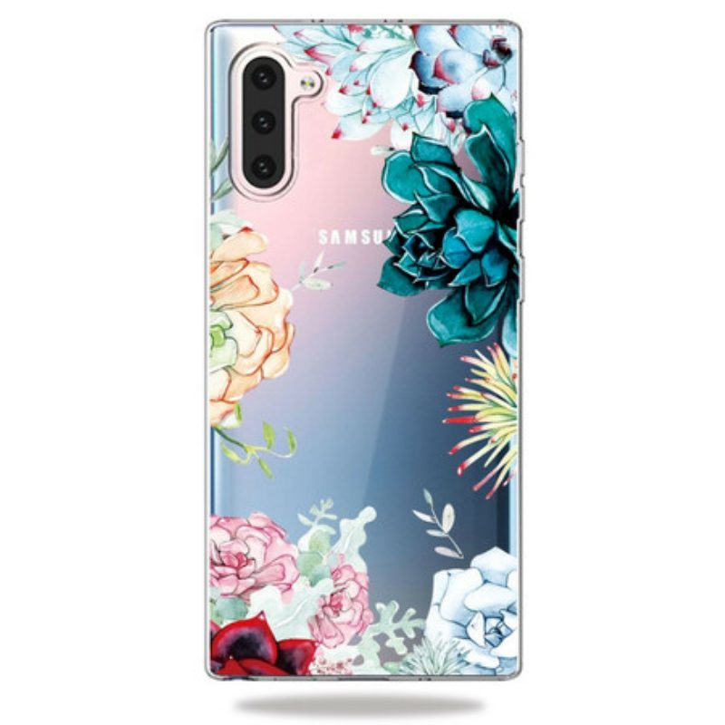 Cover Samsung Galaxy Note 10 Fiori Dell'acquerello Senza Soluzione Di Continuità