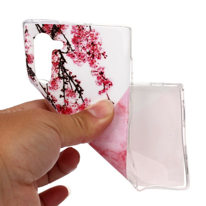 Cover Samsung Galaxy Note 10 Incredibile Marmo Floreale