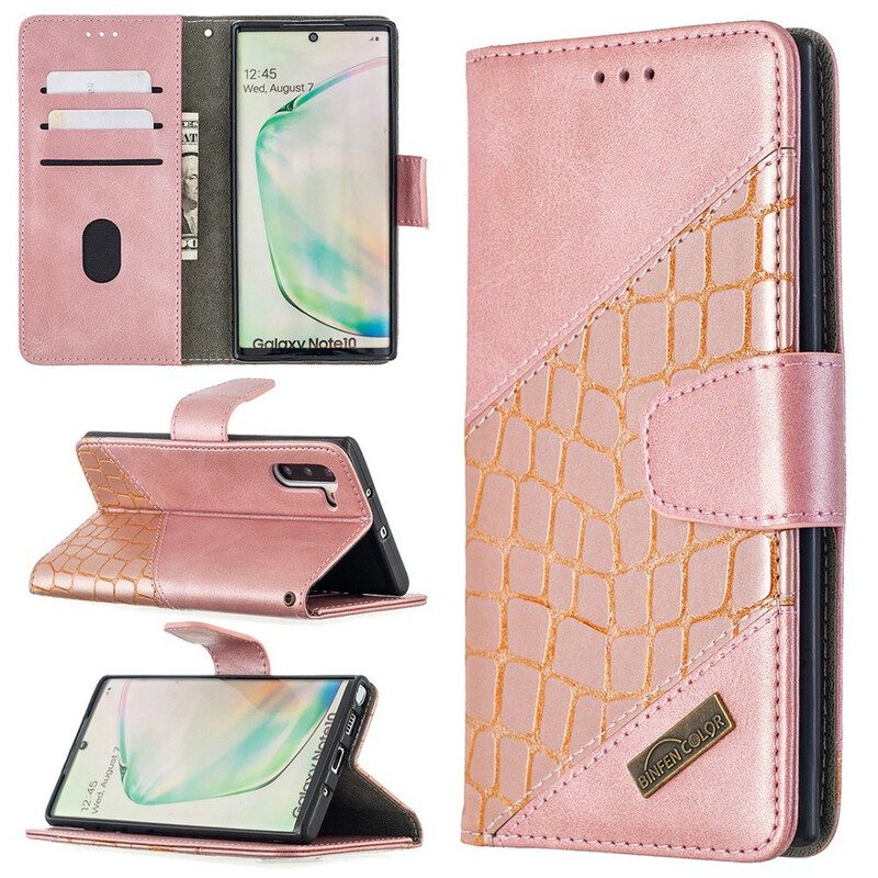 Custodia in pelle Samsung Galaxy Note 10 Classico Effetto Pelle Di Coccodrillo