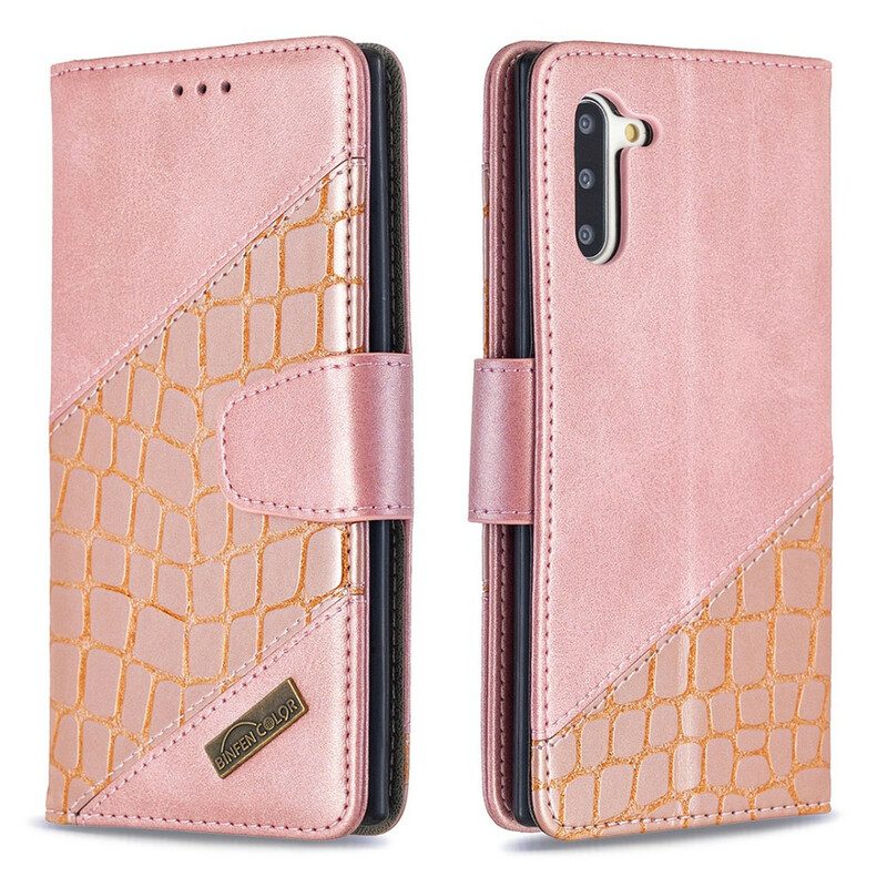 Custodia in pelle Samsung Galaxy Note 10 Classico Effetto Pelle Di Coccodrillo