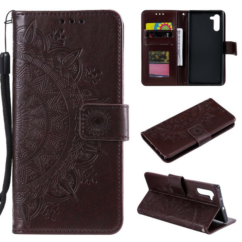 Custodia in pelle Samsung Galaxy Note 10 Mandala Del Sole