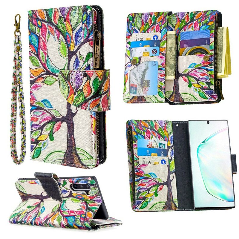 Custodia in pelle Samsung Galaxy Note 10 Tasca Per Albero Con Cerniera