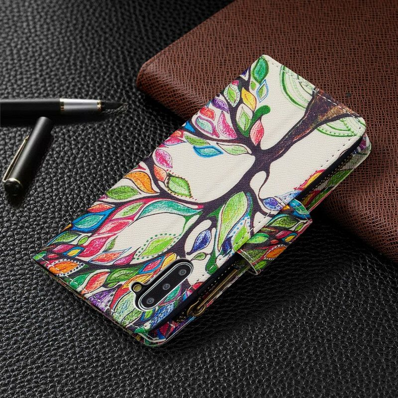 Custodia in pelle Samsung Galaxy Note 10 Tasca Per Albero Con Cerniera