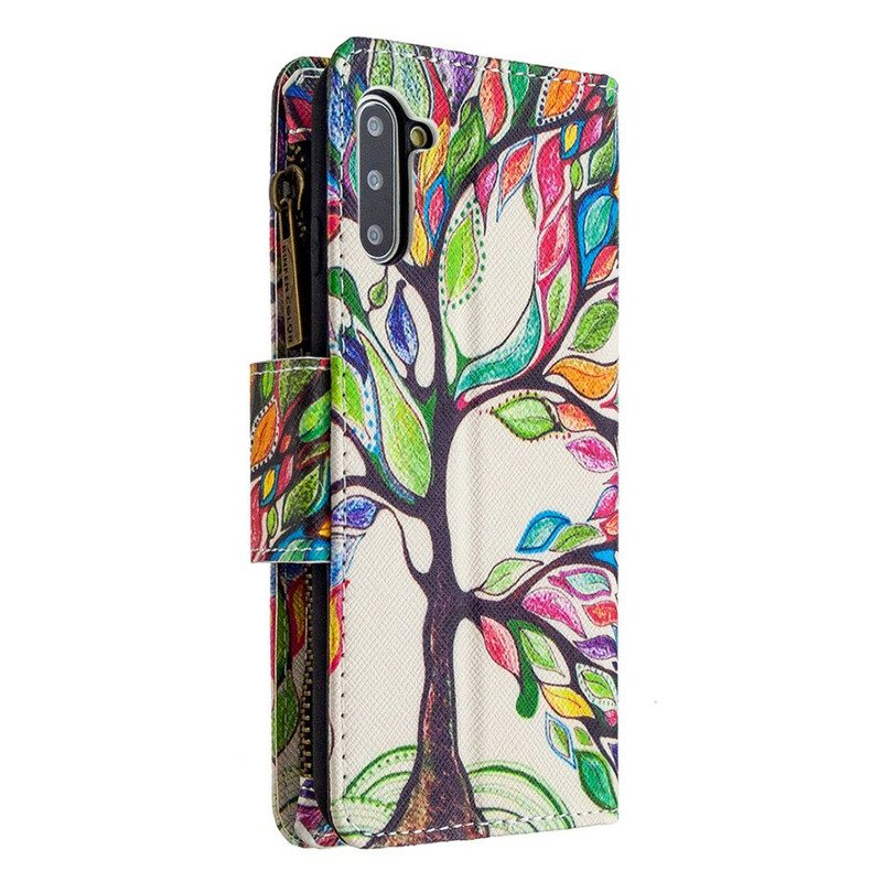 Custodia in pelle Samsung Galaxy Note 10 Tasca Per Albero Con Cerniera