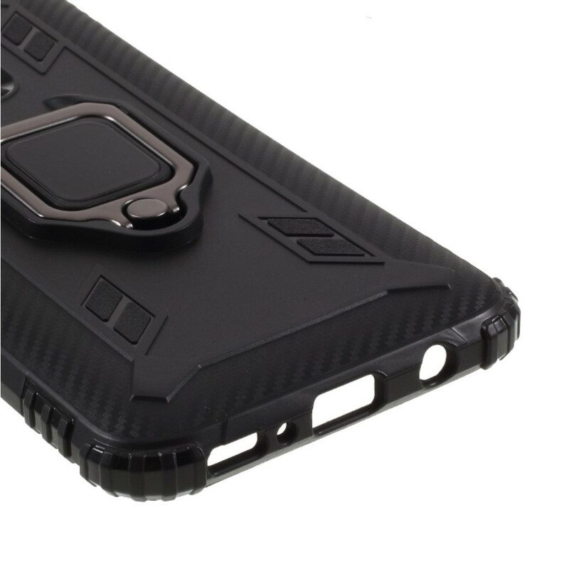 Cover Samsung Galaxy M31 Anello E Fibra Di Carbonio