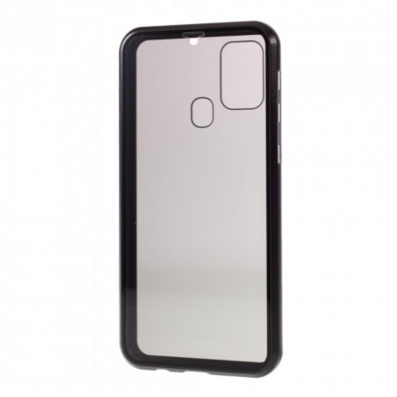 Cover Samsung Galaxy M31 Bordi In Metallo E Vetro Temperato