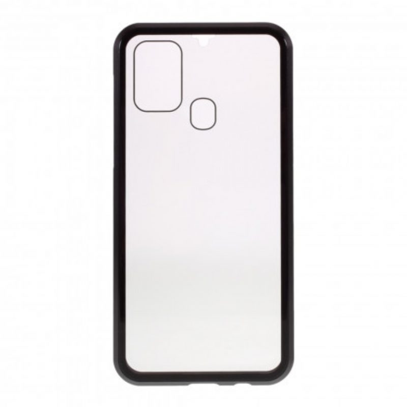 Cover Samsung Galaxy M31 Bordi In Metallo E Vetro Temperato