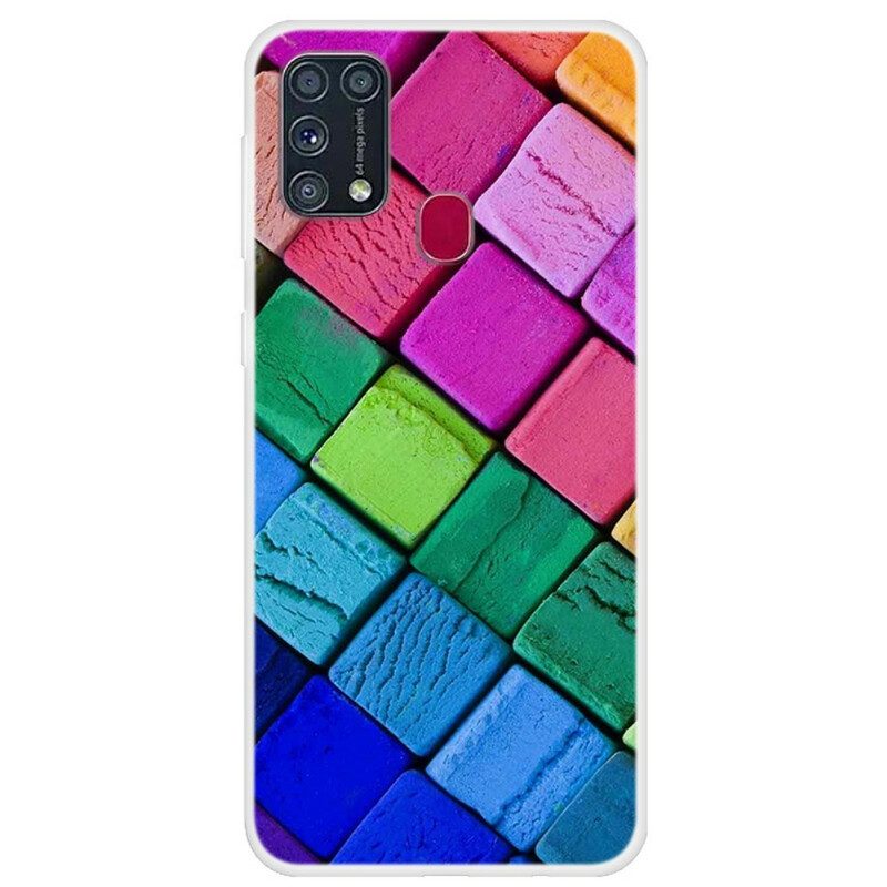 Cover Samsung Galaxy M31 Cubi Colorati