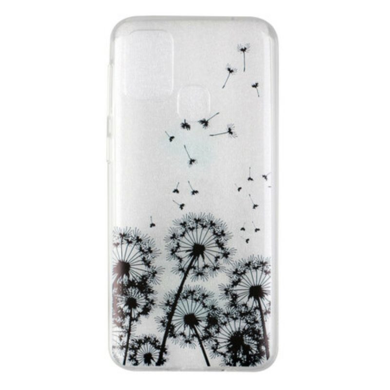 Cover Samsung Galaxy M31 Denti Di Leone Neri Senza Cuciture