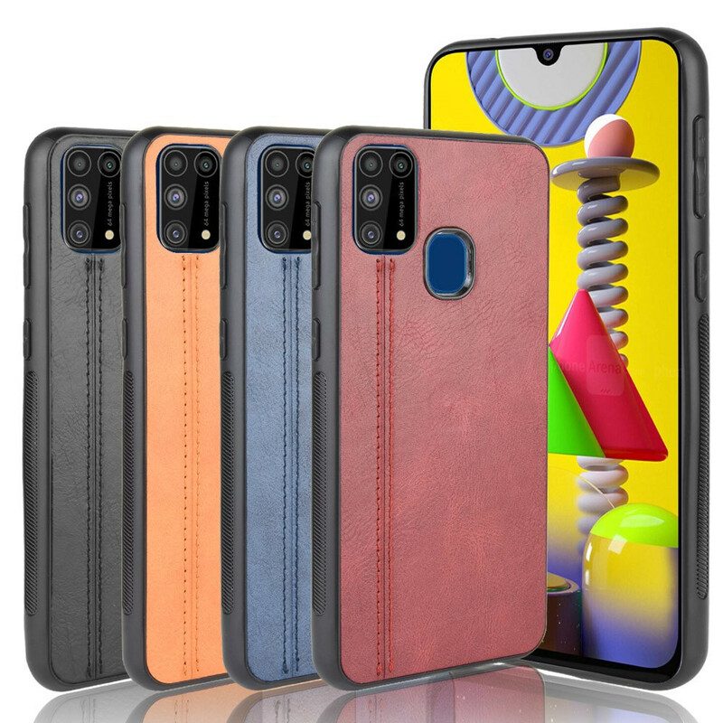 Cover Samsung Galaxy M31 Effetto Pelle Couture