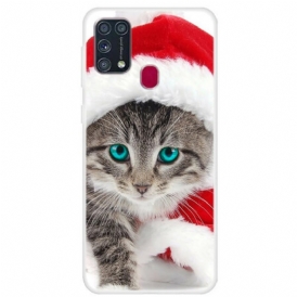 Cover Samsung Galaxy M31 Gatto Di Natale