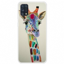 Cover Samsung Galaxy M31 Giraffa Colorata