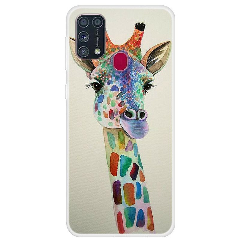 Cover Samsung Galaxy M31 Giraffa Colorata