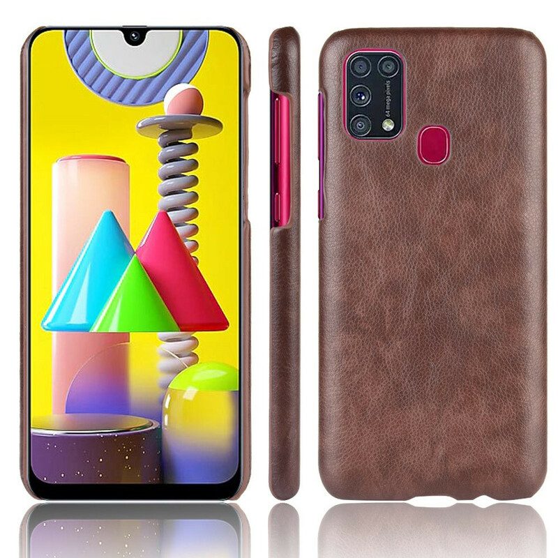 Cover Samsung Galaxy M31 Litchi Performance Effetto Pelle