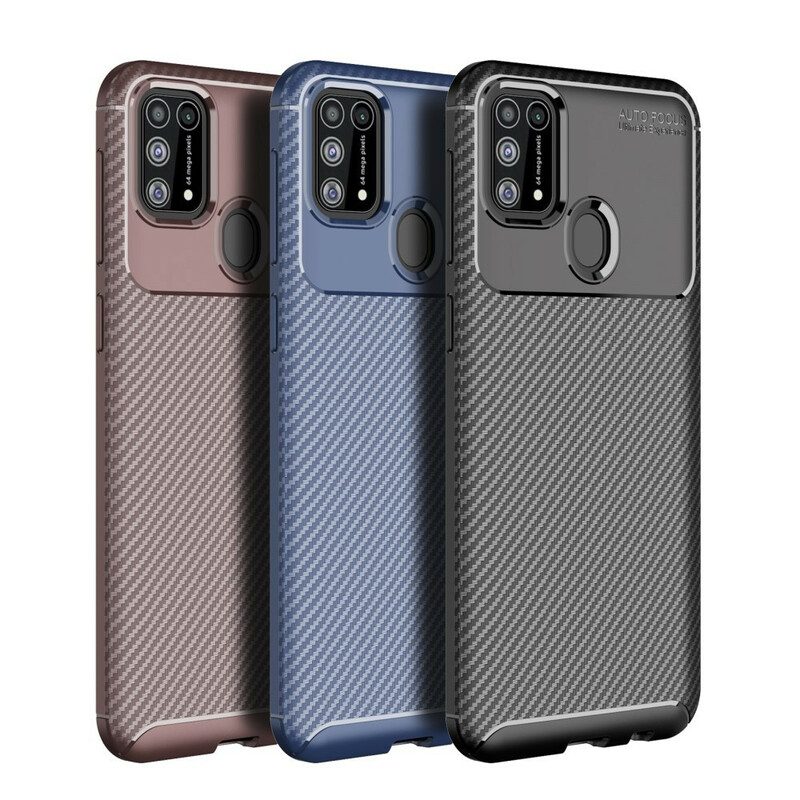 Cover Samsung Galaxy M31 Struttura Flessibile In Fibra Di Carbonio