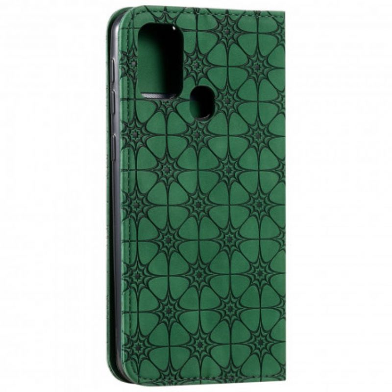 Folio Cover Samsung Galaxy M31 Custodia in pelle Fiori Barocchi