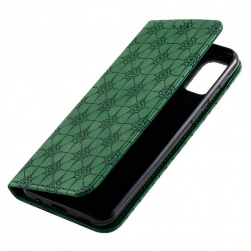 Folio Cover Samsung Galaxy M31 Custodia in pelle Fiori Barocchi