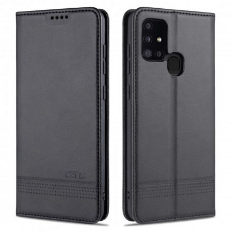 Folio Cover Samsung Galaxy M31 Custodia in pelle Stile In Pelle Azns