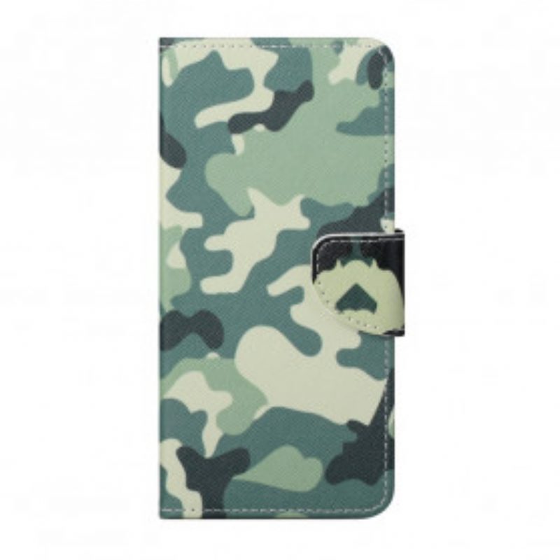 Custodia in pelle Motorola Edge 20 Camuffamento Militare