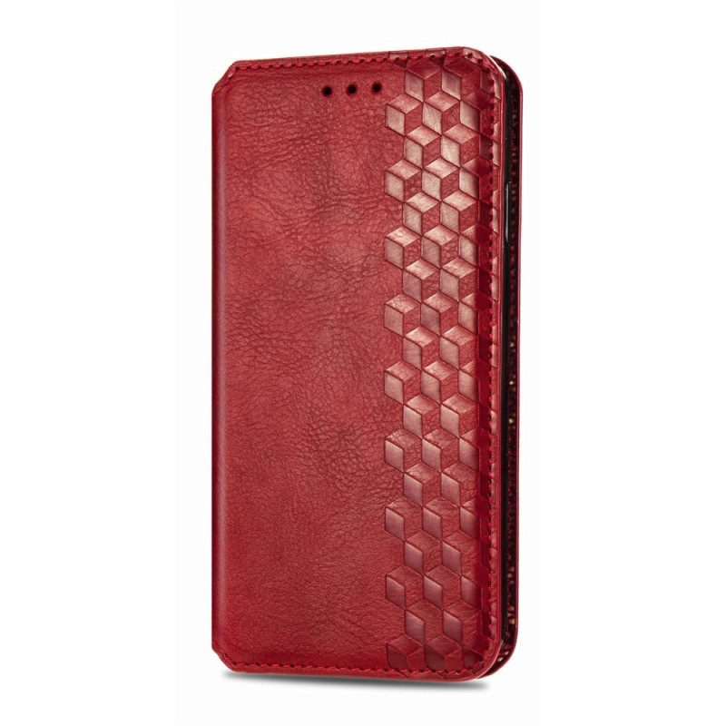 Folio Cover Motorola Edge 20 Custodia in pelle Texture Diamante Effetto Pelle