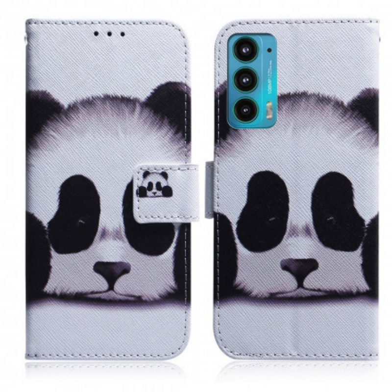 Folio Cover Motorola Edge 20 Faccia Da Panda