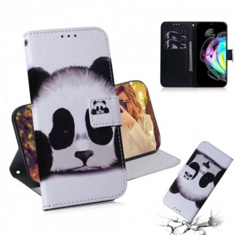 Folio Cover Motorola Edge 20 Faccia Da Panda