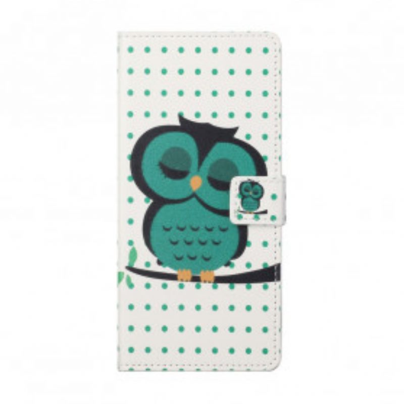 Folio Cover Motorola Edge 20 Gufo Addormentato