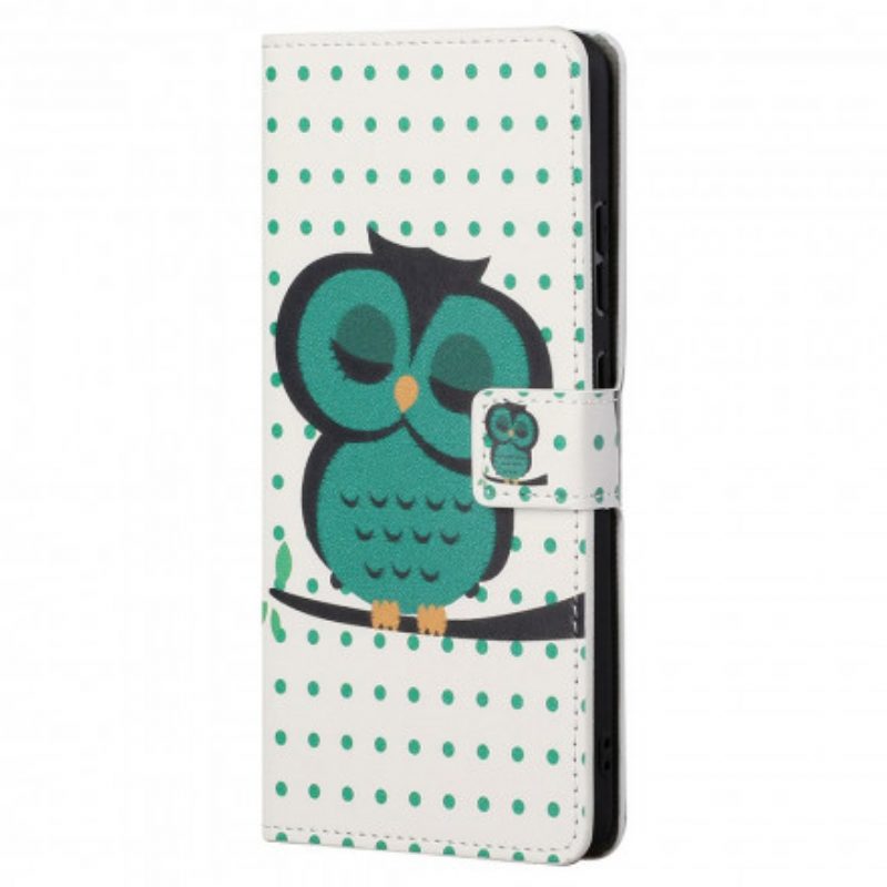 Folio Cover Motorola Edge 20 Gufo Addormentato