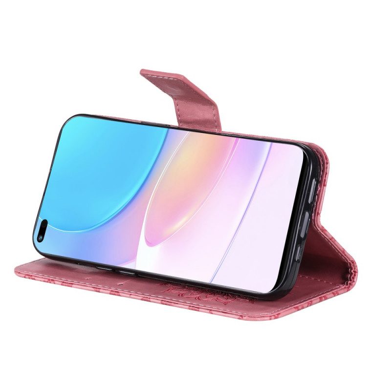 Custodia in pelle Huawei Nova 8i Fiore Del Sole