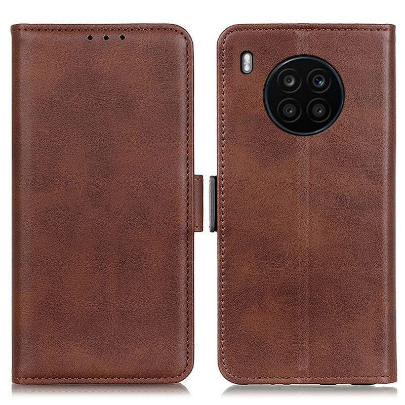 Custodia in pelle Huawei Nova 8i Folio Cover Doppio Lembo