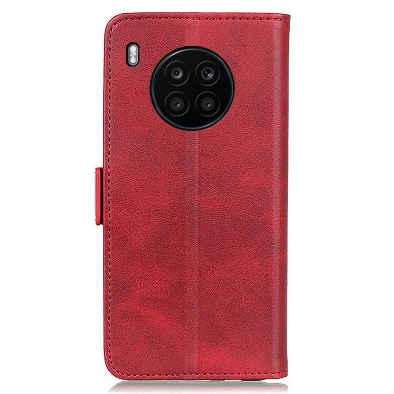 Custodia in pelle Huawei Nova 8i Folio Cover Doppio Lembo