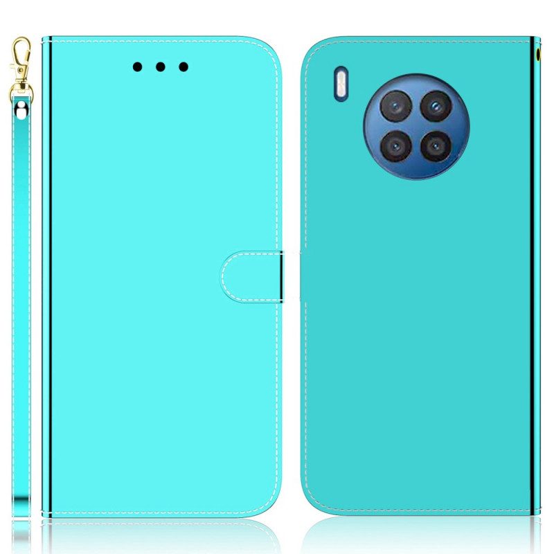 Folio Cover Huawei Nova 8i Copri Specchietto In Ecopelle