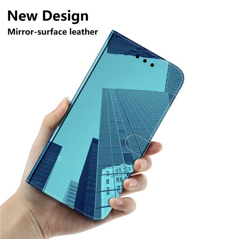 Folio Cover Huawei Nova 8i Copri Specchietto In Ecopelle