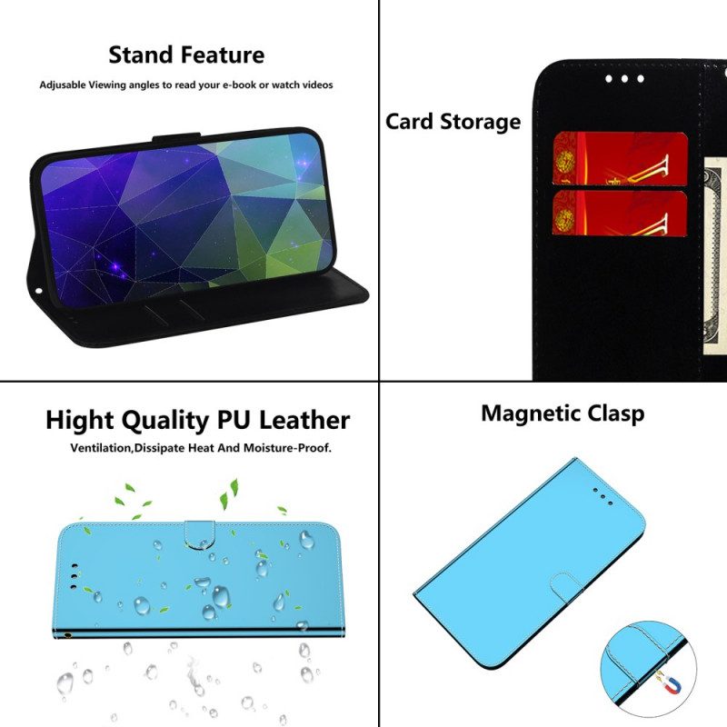 Folio Cover Huawei Nova 8i Copri Specchietto In Ecopelle