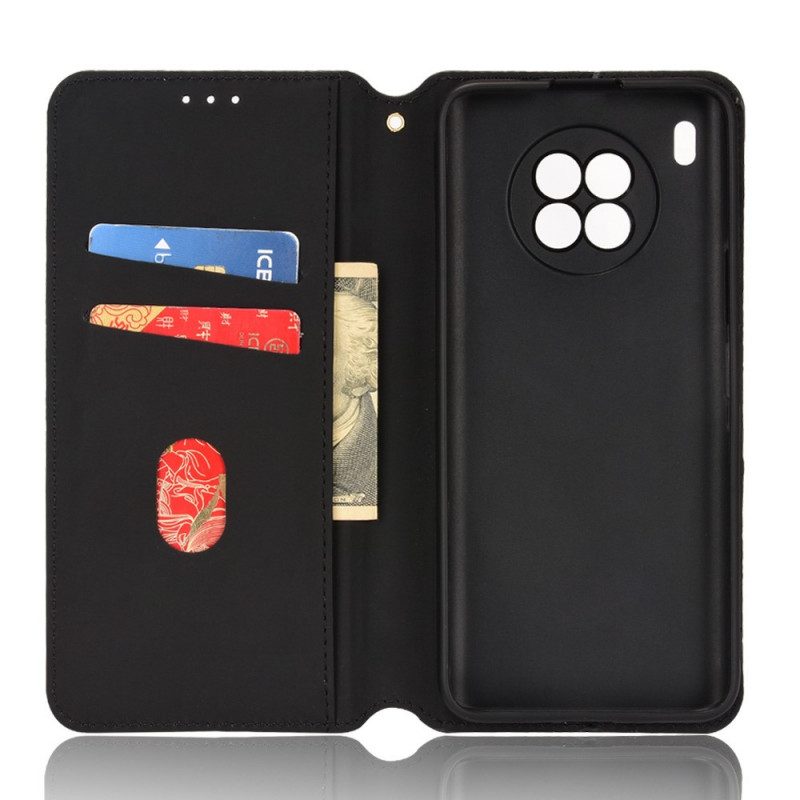 Folio Cover Huawei Nova 8i Custodia in pelle Effetto Pelle Diamante