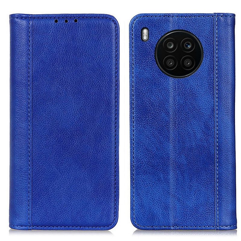 Folio Cover Huawei Nova 8i Custodia in pelle Eleganza Split Litchi Leather