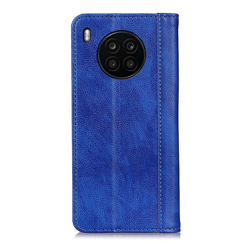 Folio Cover Huawei Nova 8i Custodia in pelle Eleganza Split Litchi Leather