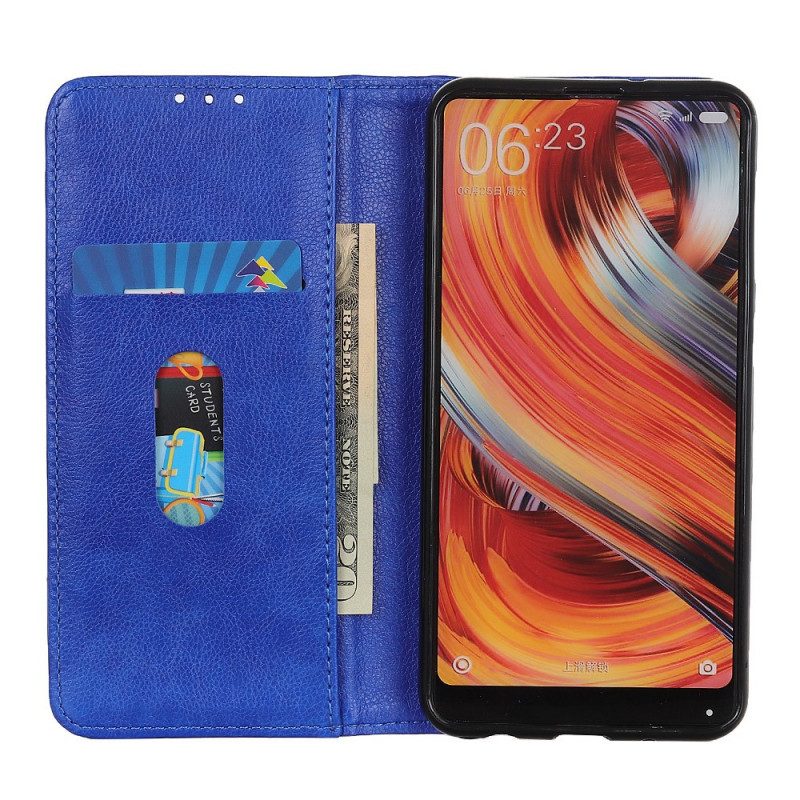 Folio Cover Huawei Nova 8i Custodia in pelle Eleganza Split Litchi Leather