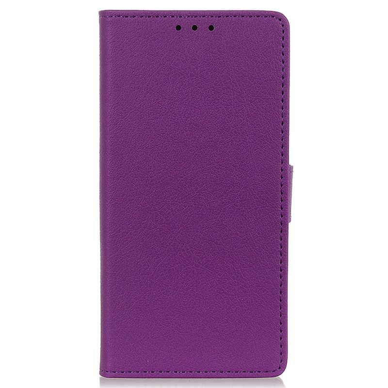 Folio Cover Huawei Nova 8i Semplice Effetto Pelle Lucida