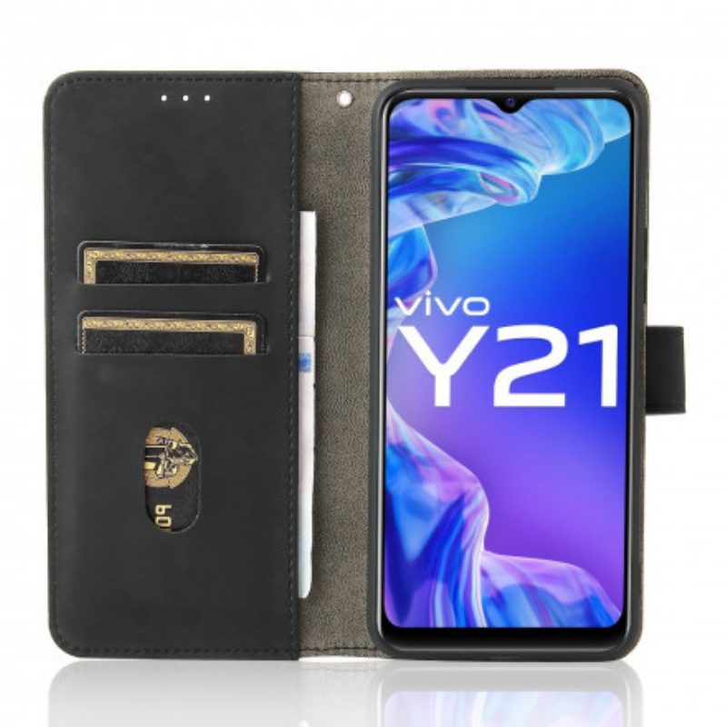 Folio Cover Vivo Y21s Tocco Di Pelle