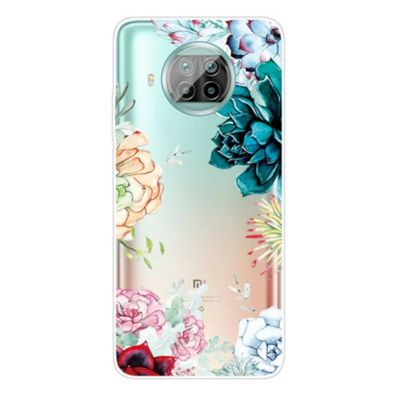 Cover Xiaomi Redmi Note 9 Pro 5G Fiori Dell'acquerello