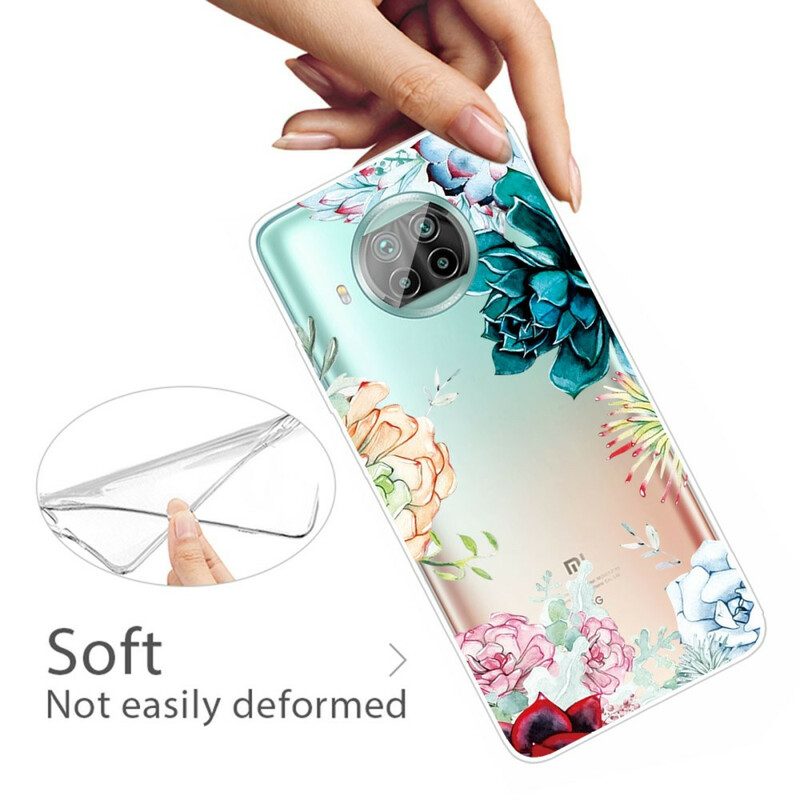 Cover Xiaomi Redmi Note 9 Pro 5G Fiori Dell'acquerello