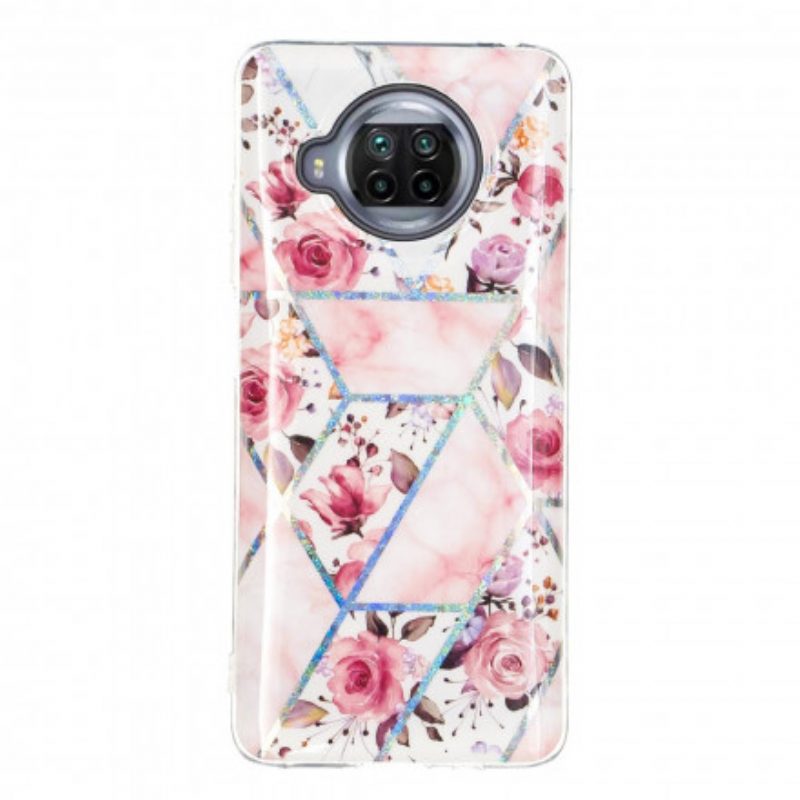 Cover Xiaomi Redmi Note 9 Pro 5G Fiori Marmorizzati